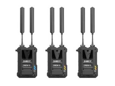 Swit CREW-V Tx+2Rx 4000feet(1200m) 3rd Gen. professional Wireless with dual V-mounts